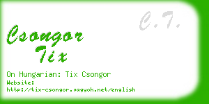 csongor tix business card